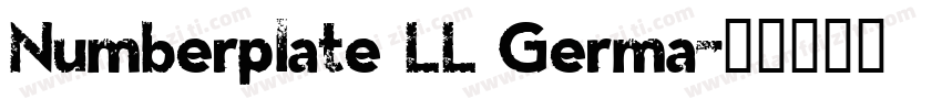 Numberplate LL Germa字体转换